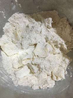 Butter coated in flour and salt